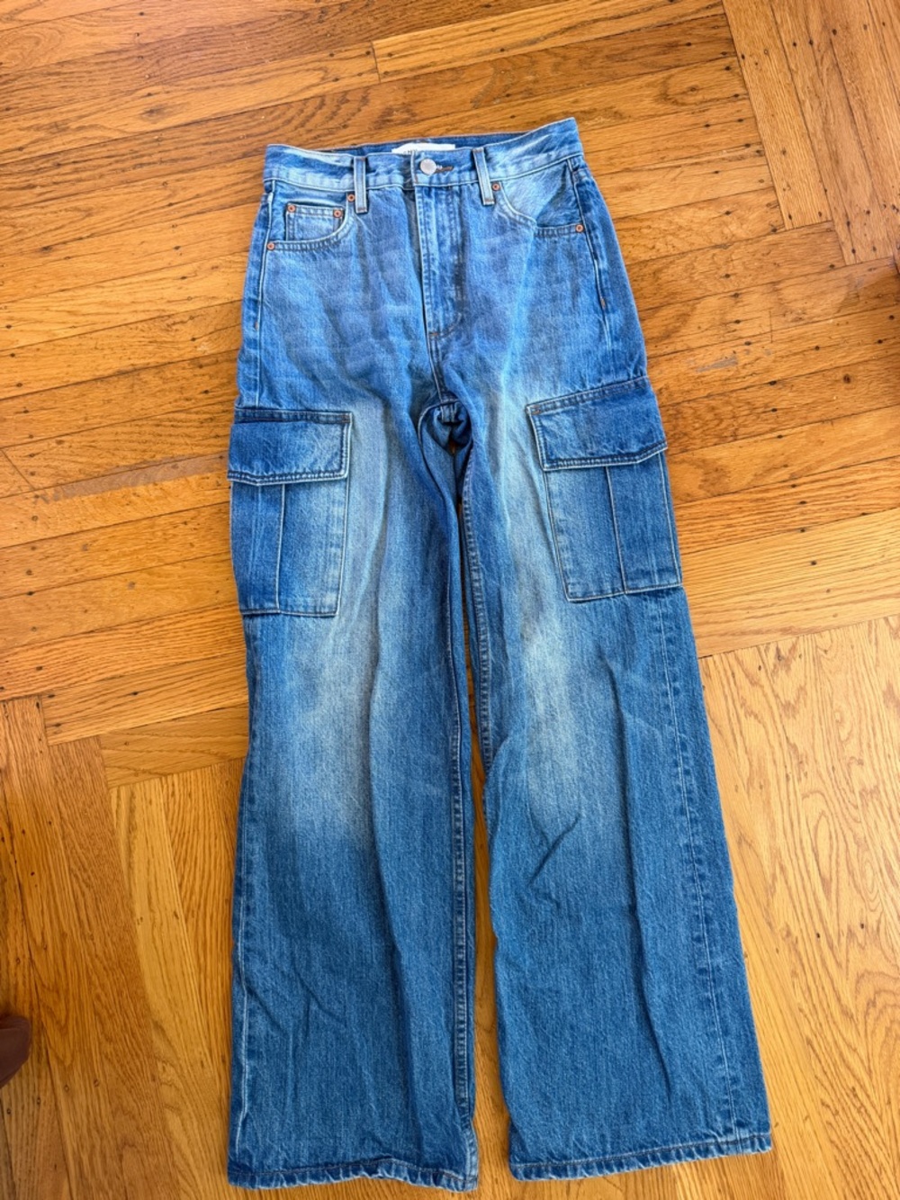 Aritzia Denim Forum Farrah High-Rise Wide Cargo Jeans